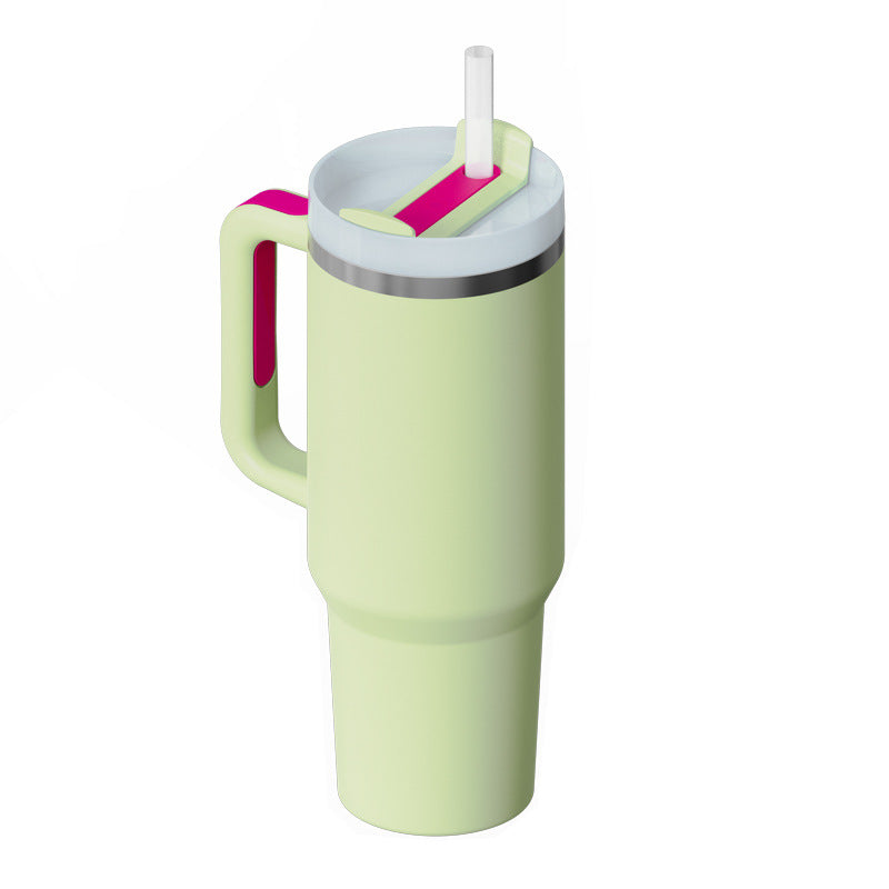“40oz Insulated Tumbler – Spill-Proof with Handle & Straw”