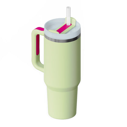 “40oz Insulated Tumbler – Spill-Proof with Handle & Straw”