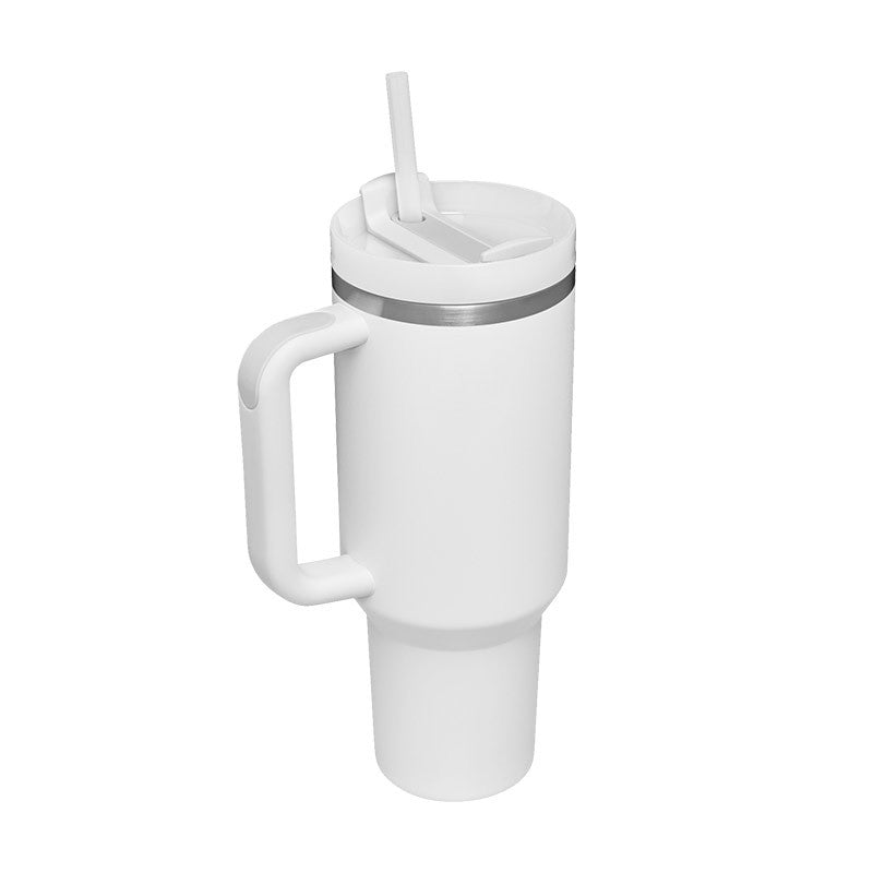 “40oz Insulated Tumbler – Spill-Proof with Handle & Straw”