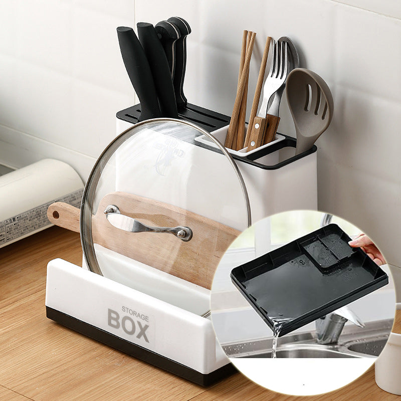 “Kitchen Knife & Tableware Storage Rack – Smart Organizer”