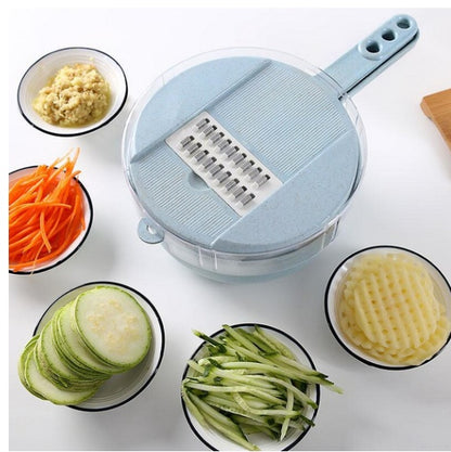 “8-in-1 Vegetable Slicer – Cut, Peel & Grate Easily”