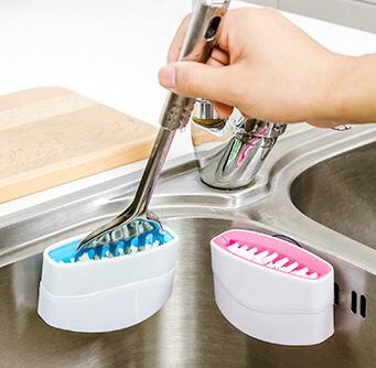 Kitchen Cleaning Brush – Suction Cup Multi-Use Tool