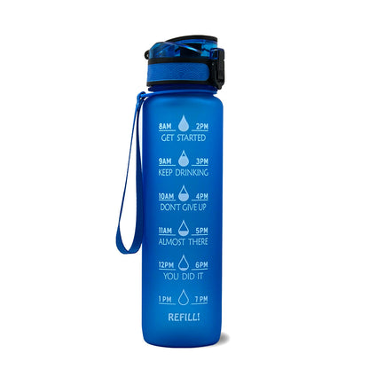1L Motivational Water Bottle – Tritan Leakproof Sports Bottle