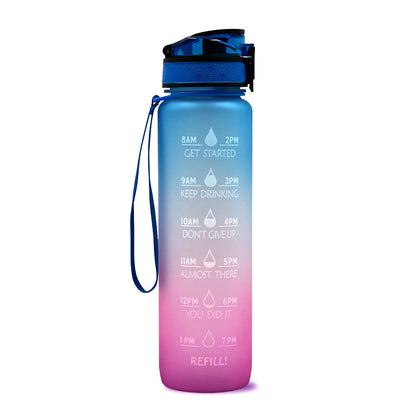 1L Motivational Water Bottle – Tritan Leakproof Sports Bottle