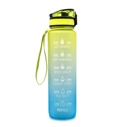1L Motivational Water Bottle – Tritan Leakproof Sports Bottle