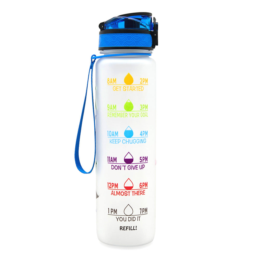 1L Motivational Water Bottle – Tritan Leakproof Sports Bottle