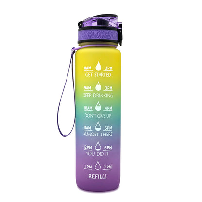 1L Motivational Water Bottle – Tritan Leakproof Sports Bottle
