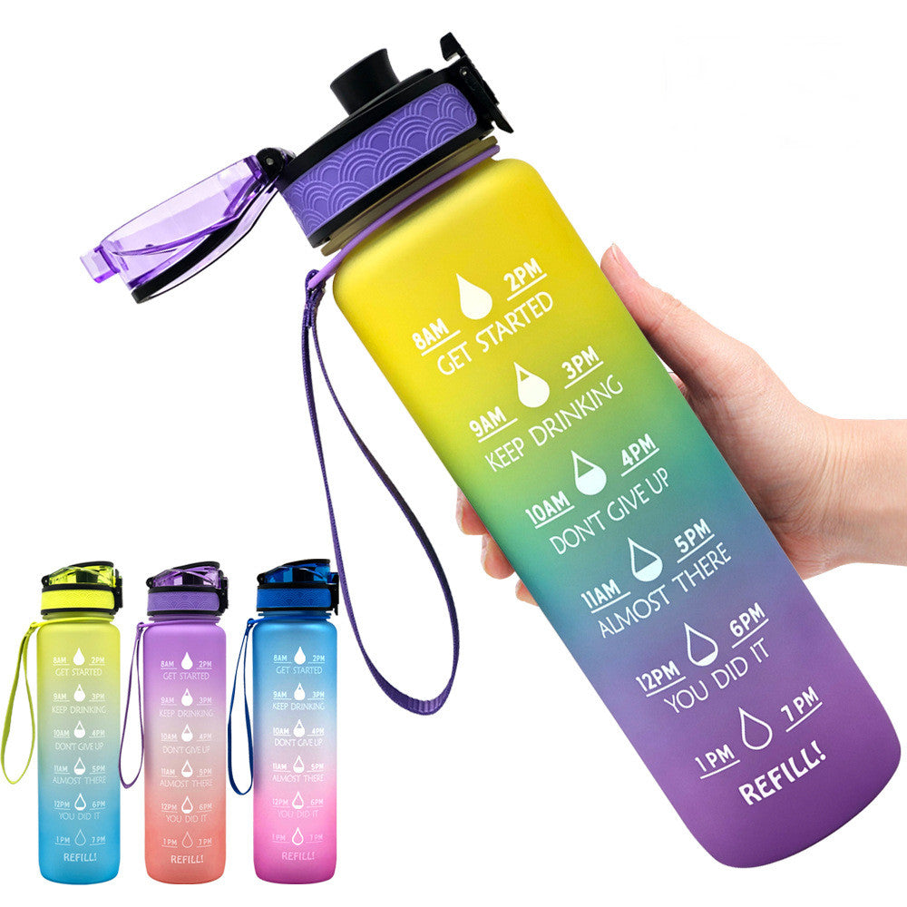 1L Motivational Water Bottle – Tritan Leakproof Sports Bottle