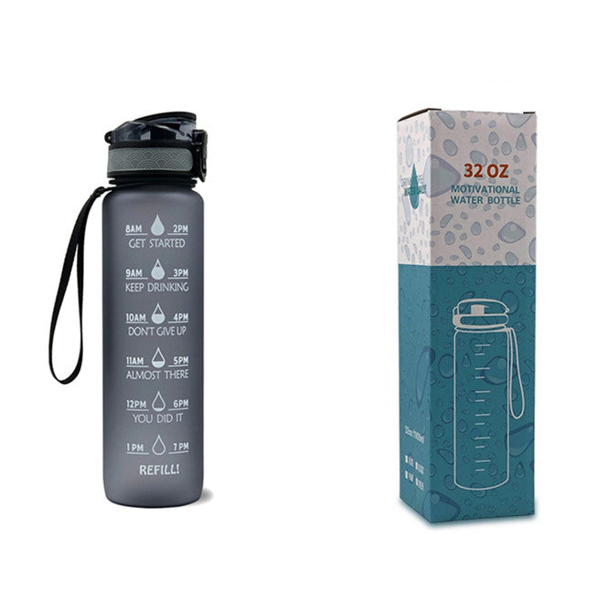 1L Motivational Water Bottle – Tritan Leakproof Sports Bottle