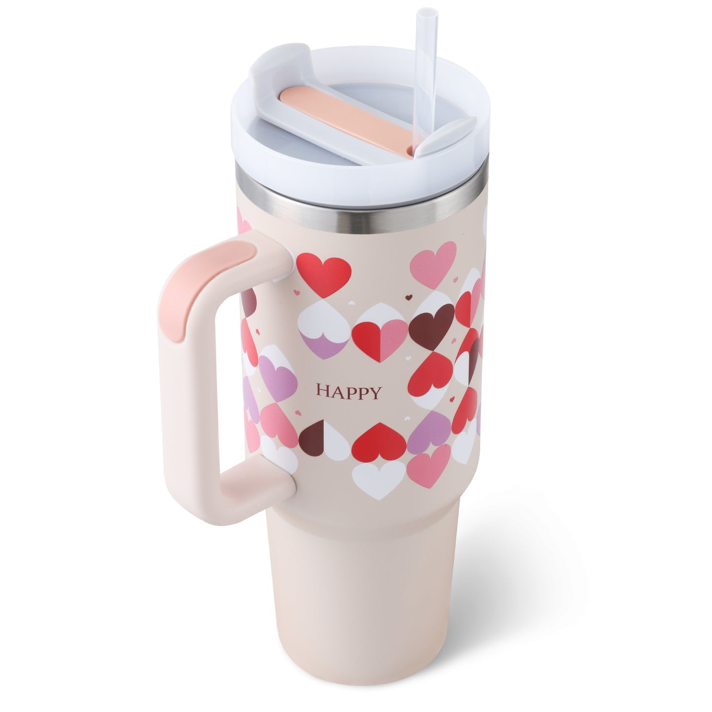 “40oz Insulated Tumbler – Spill-Proof with Handle & Straw”