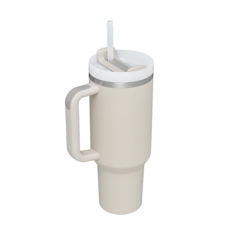 “40oz Insulated Tumbler – Spill-Proof with Handle & Straw”