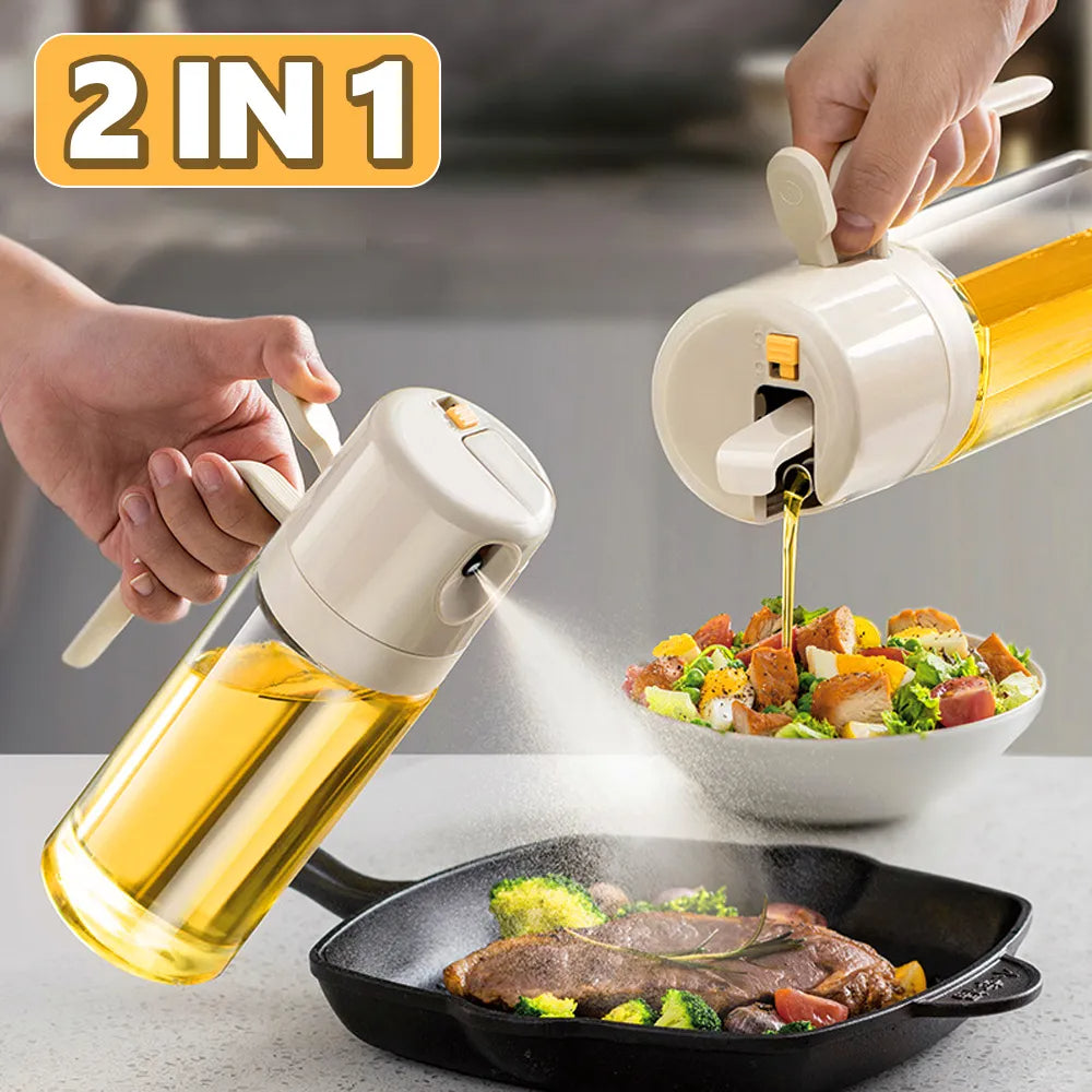 2-in-1 Oil Sprayer Bottle – Cooking & BBQ Dispenser
