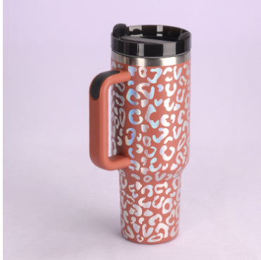 “40oz Insulated Tumbler – Spill-Proof with Handle & Straw”