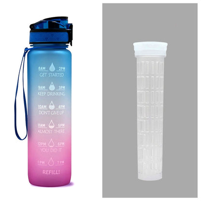 1L Motivational Water Bottle – Tritan Leakproof Sports Bottle
