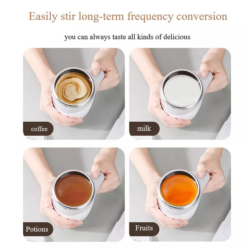 “Smart Self-Stirring Coffee Mug – Rechargeable & Magnetic”
