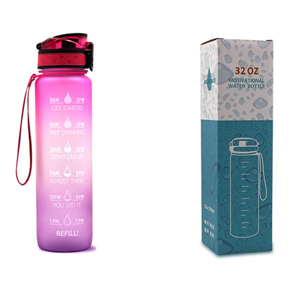 1L Motivational Water Bottle – Tritan Leakproof Sports Bottle