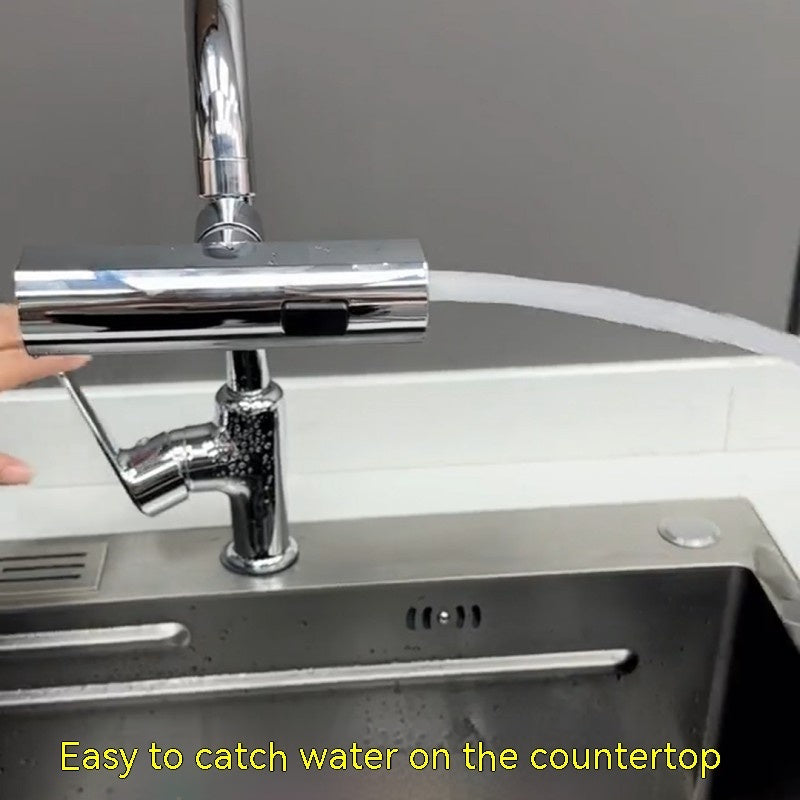 Kitchen Faucet Waterfall Bubbler – Anti-Splash Rotating Nozzle