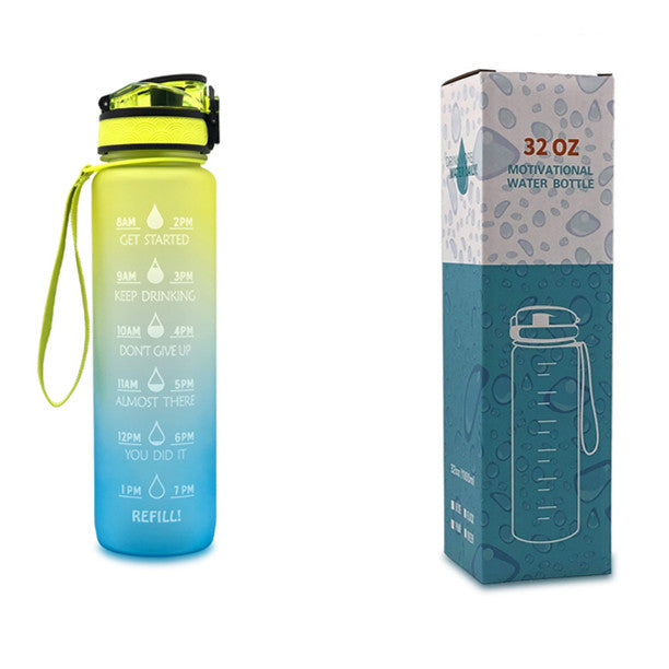 1L Motivational Water Bottle – Tritan Leakproof Sports Bottle