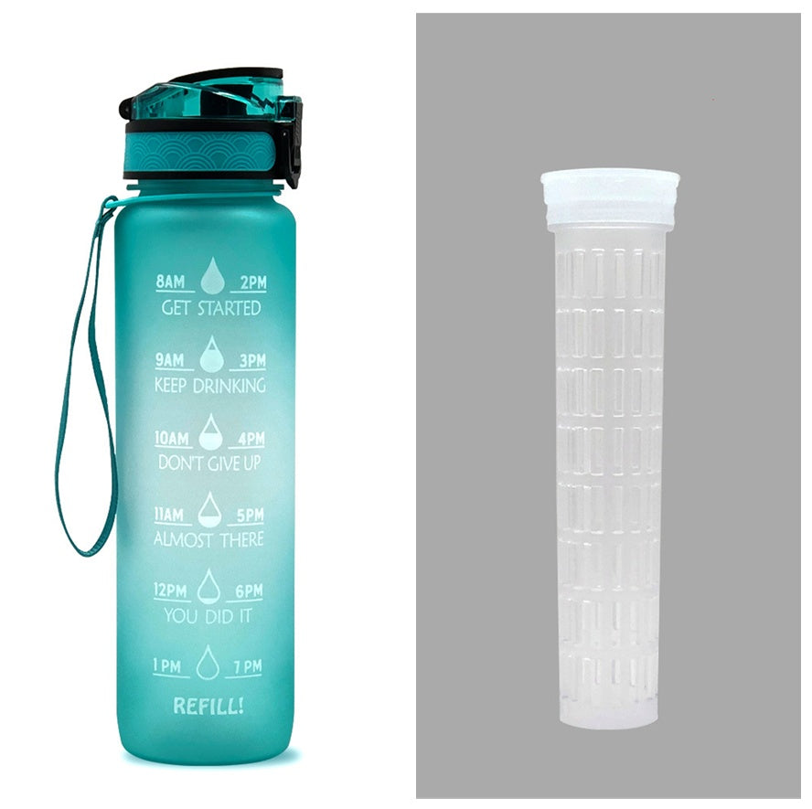 1L Motivational Water Bottle – Tritan Leakproof Sports Bottle