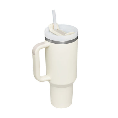 “40oz Insulated Tumbler – Spill-Proof with Handle & Straw”