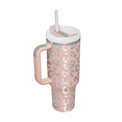 “40oz Insulated Tumbler – Spill-Proof with Handle & Straw”