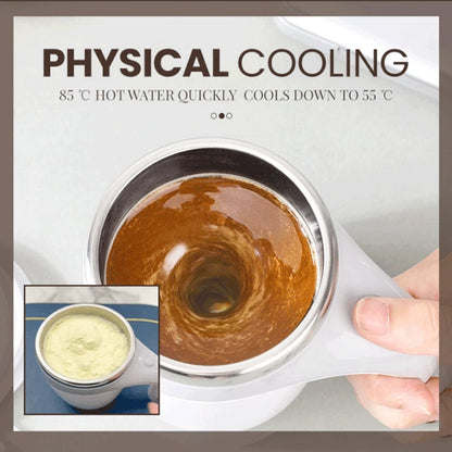 “Smart Self-Stirring Coffee Mug – Rechargeable & Magnetic”