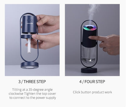 “Magic Shadow USB Humidifier – Mist & Night Light”