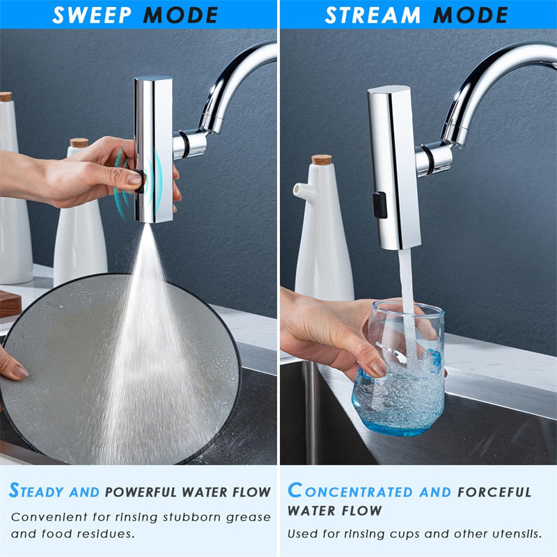 Kitchen Faucet Waterfall Bubbler – Anti-Splash Rotating Nozzle