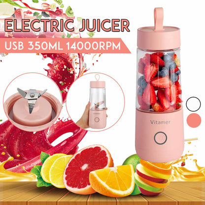 350ml Portable Blender – USB Rechargeable Juicer Cup