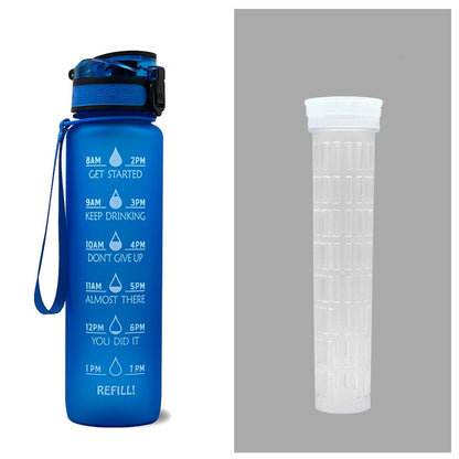 1L Motivational Water Bottle – Tritan Leakproof Sports Bottle