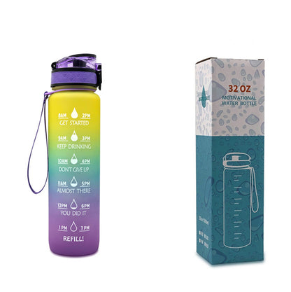 1L Motivational Water Bottle – Tritan Leakproof Sports Bottle