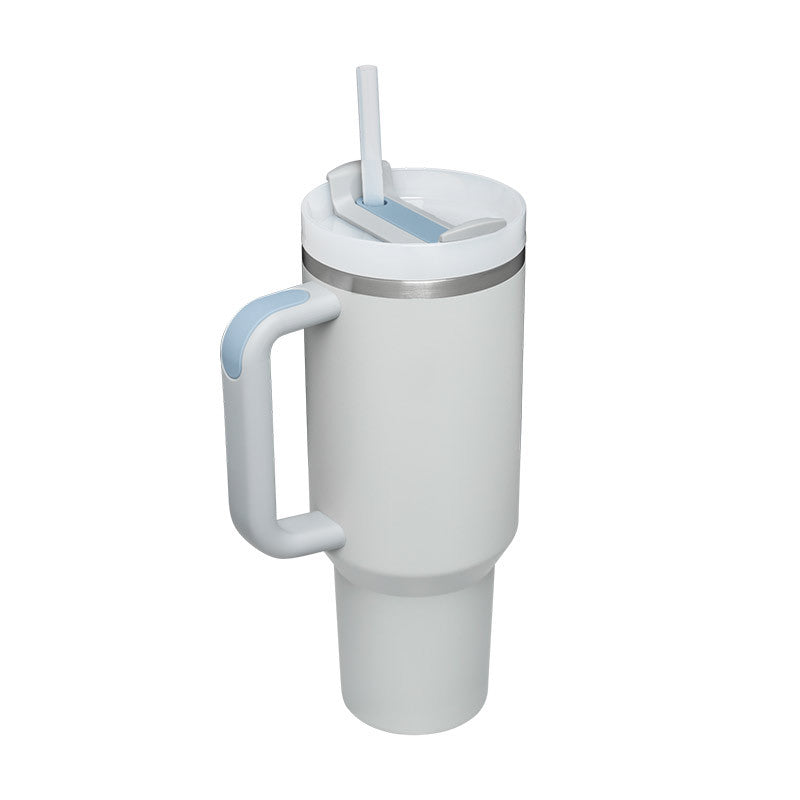 “40oz Insulated Tumbler – Spill-Proof with Handle & Straw”