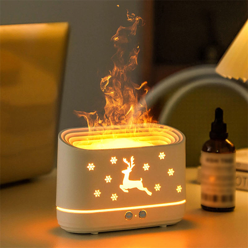 Elk Flame Humidifier Diffuser – Atmosphere Lamp