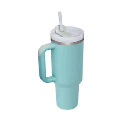 “40oz Insulated Tumbler – Spill-Proof with Handle & Straw”