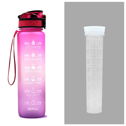1L Motivational Water Bottle – Tritan Leakproof Sports Bottle