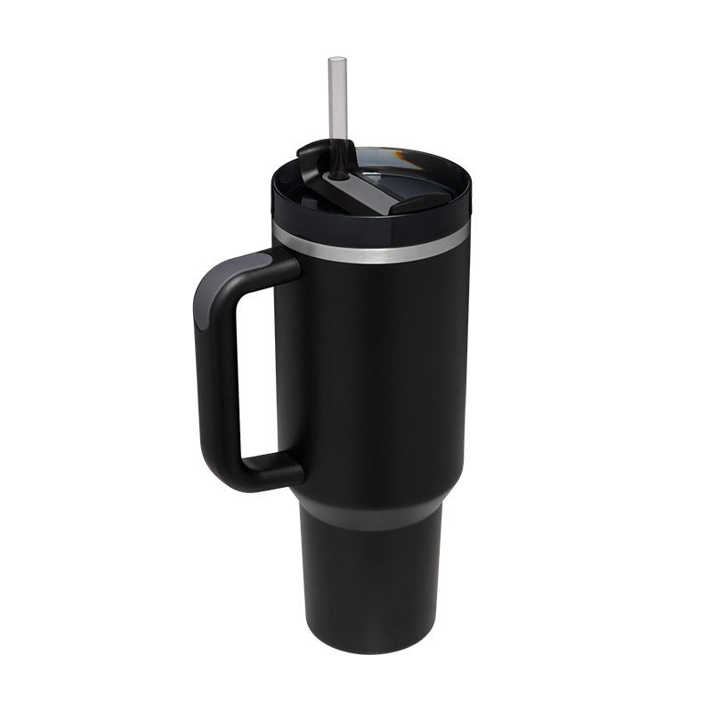 “40oz Insulated Tumbler – Spill-Proof with Handle & Straw”