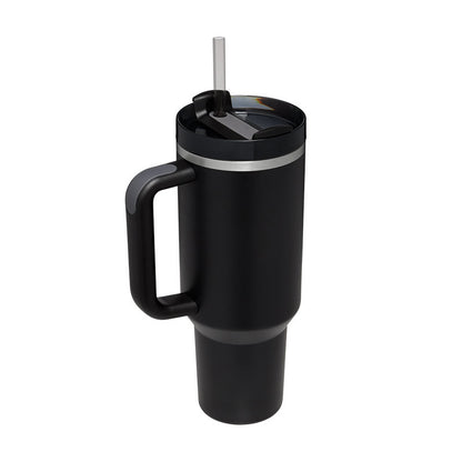 “40oz Insulated Tumbler – Spill-Proof with Handle & Straw”