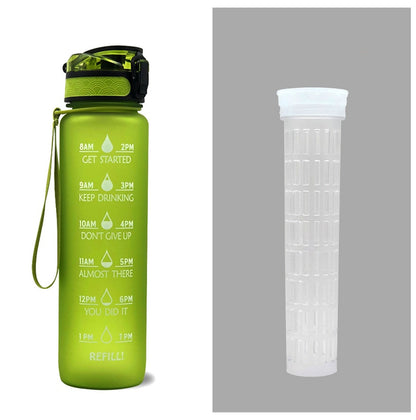 1L Motivational Water Bottle – Tritan Leakproof Sports Bottle