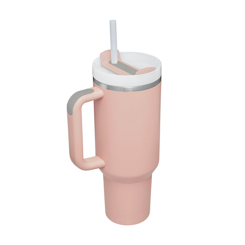 “40oz Insulated Tumbler – Spill-Proof with Handle & Straw”