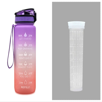 1L Motivational Water Bottle – Tritan Leakproof Sports Bottle